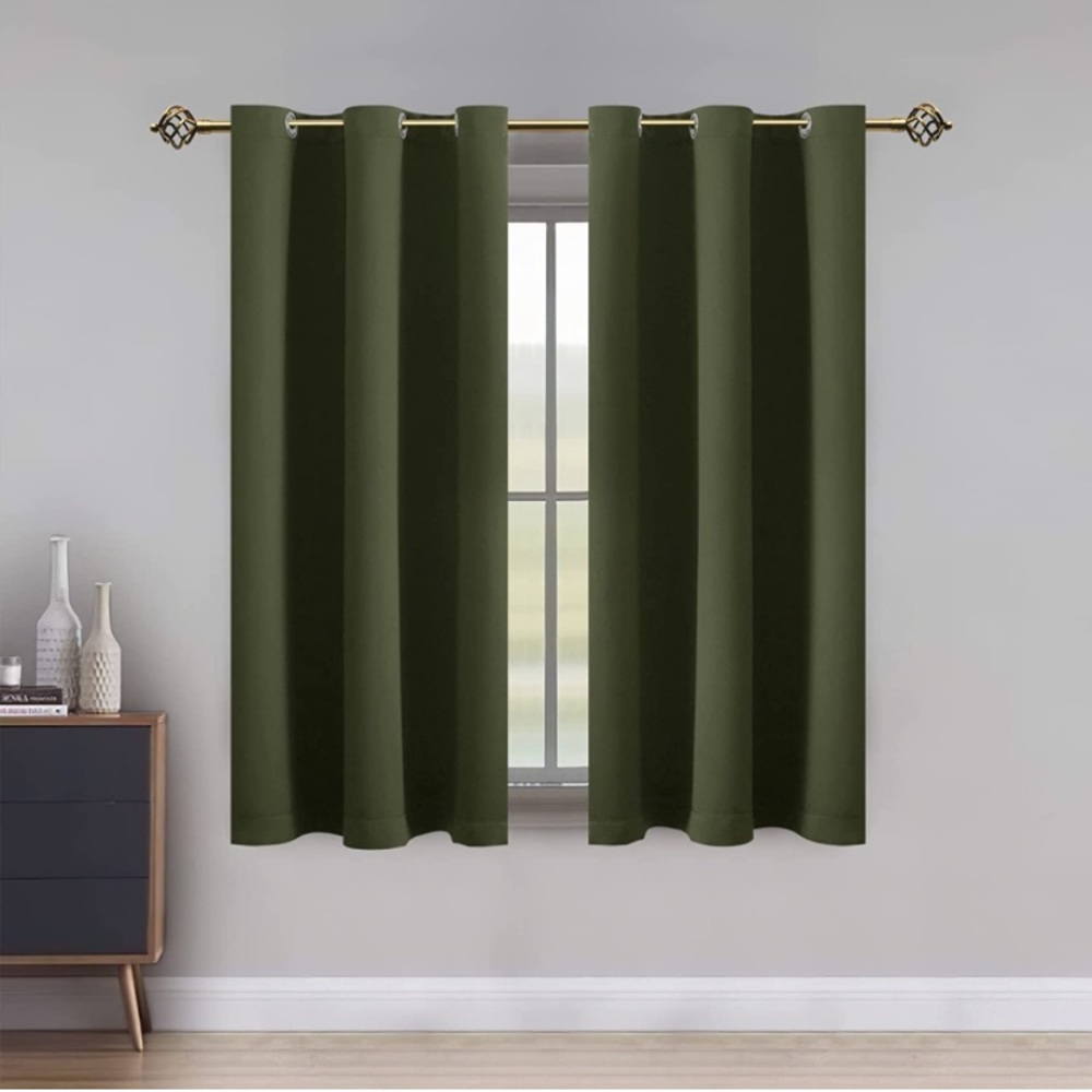 Olive green curtains (blackout)